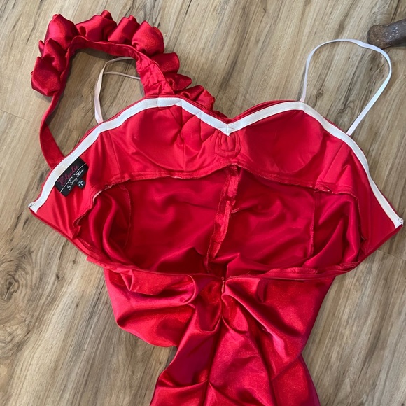 Blondie Nites Red Mermaid Prom Dress - Size 1 - Picture 13 of 16